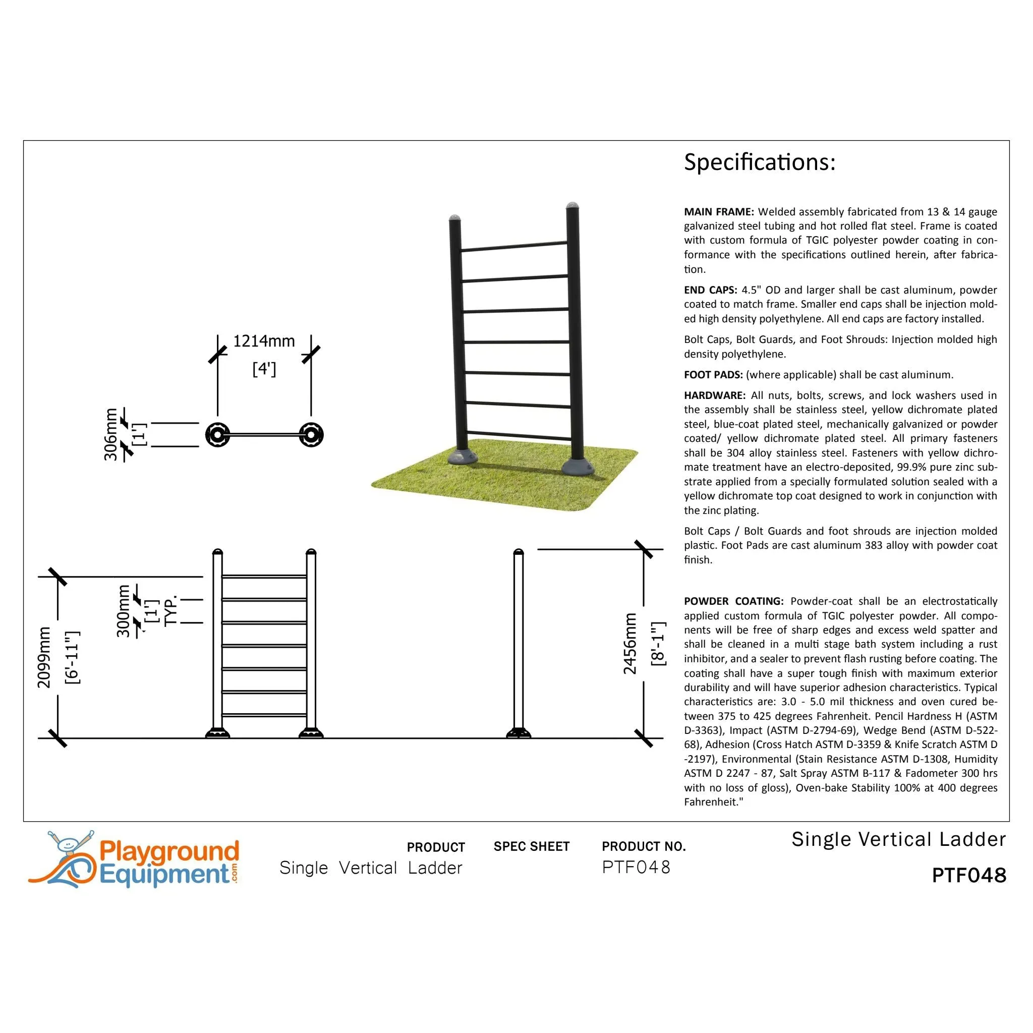Playground Fitness Single Station Vertical Ladder