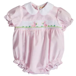 Posey Bunnies Lt. Pink Smocked Girl Bubble