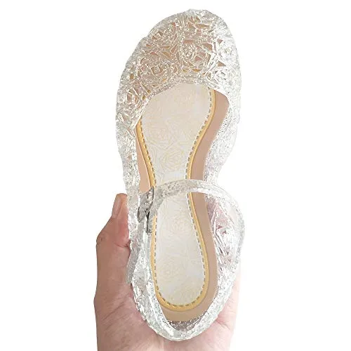 Princess Girls Sandals Jelly Shoes (White)