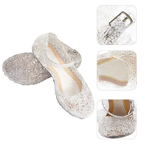 Princess Girls Sandals Jelly Shoes (White)