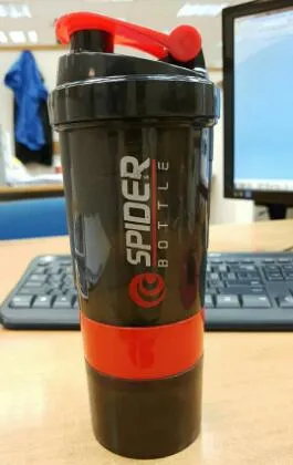 Protein shaker Bottle With 3 Layers - Black,Green,Purple,Red,White