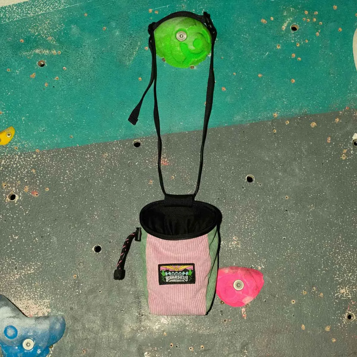 Psychi X Hikerdelic Chalk Bag - Pink & Green