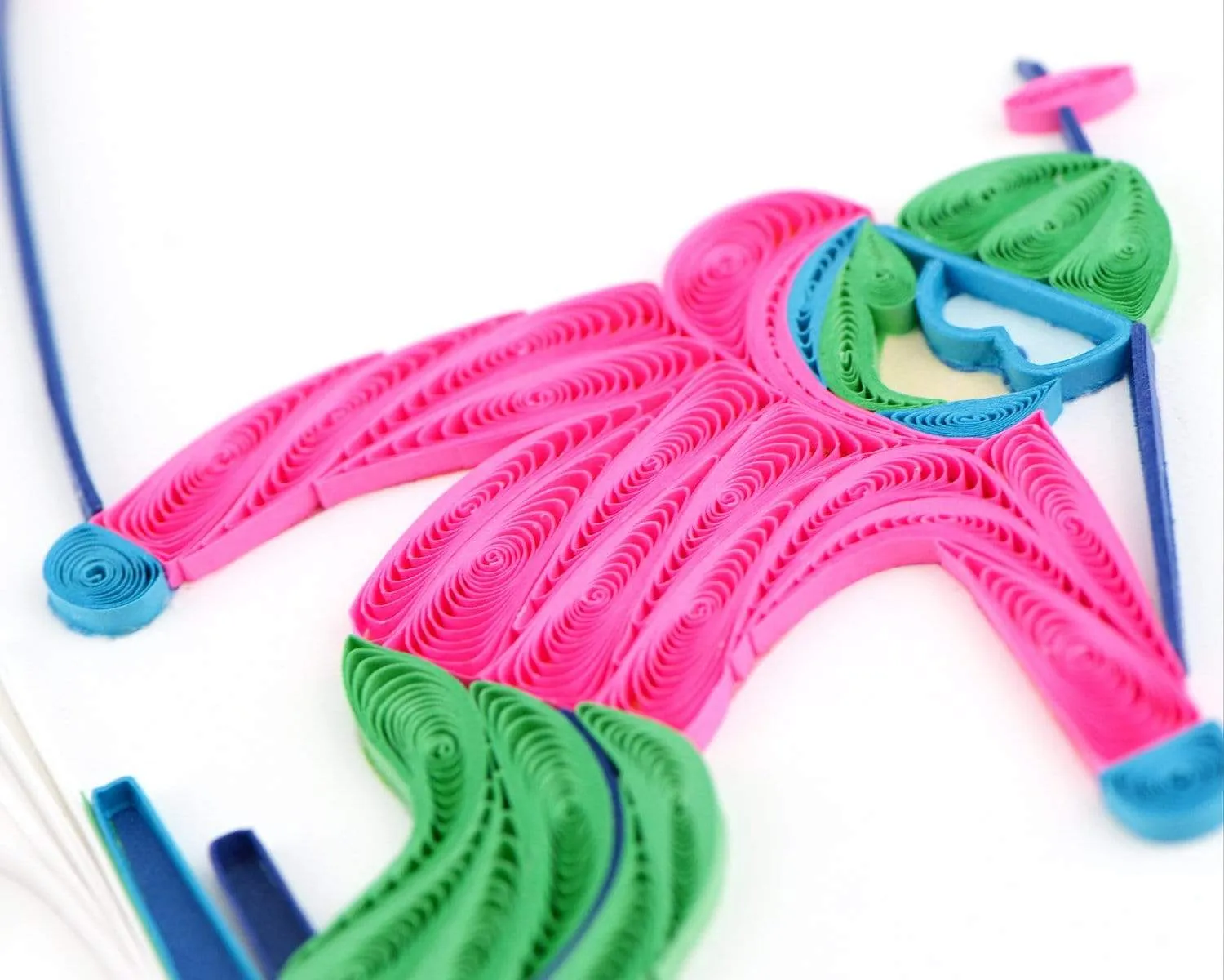 Quilled Skier Greeting Card