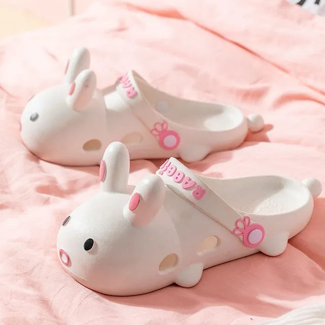 Rabbit Ears Closed Toe Slippers