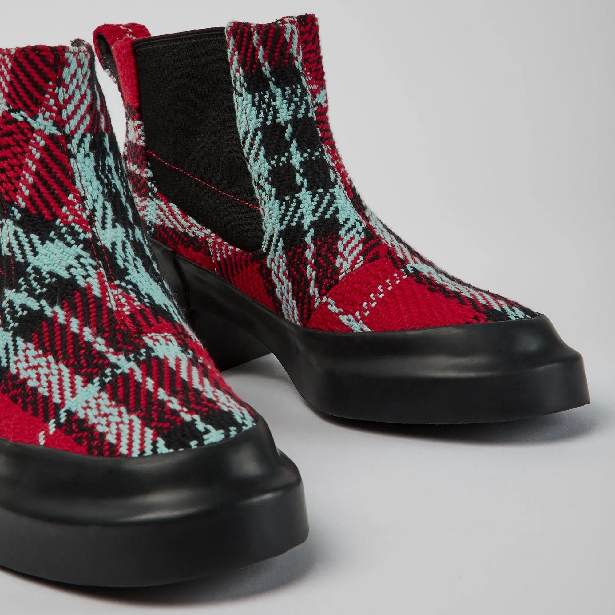 Rain/Blanket Multicolor Ankle Boots