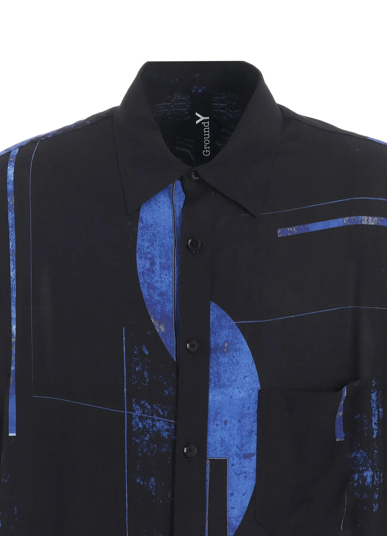 RAYON PRINT DOT PATTERN LONG SHIRT