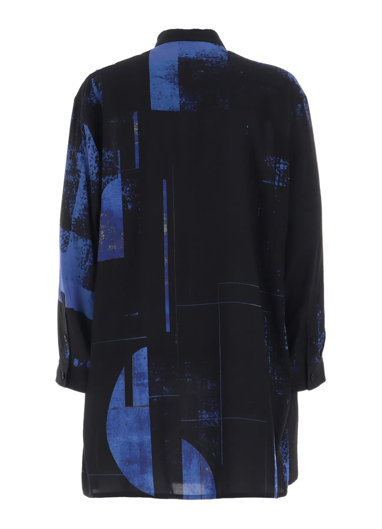 RAYON PRINT DOT PATTERN LONG SHIRT