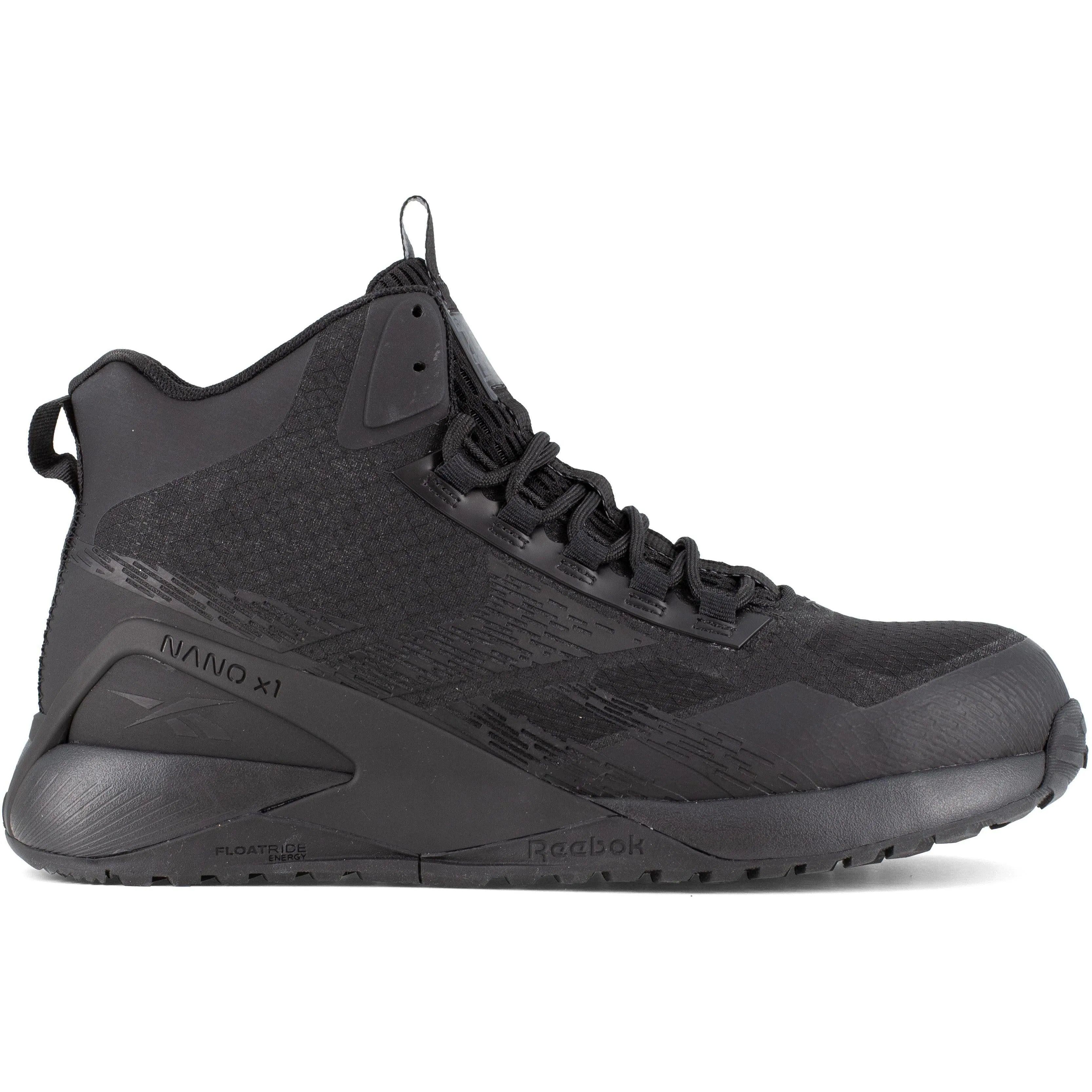 Reebok Men's Nano X1 Adventure Comp Toe Athletic Work Shoe- Black- RB3484