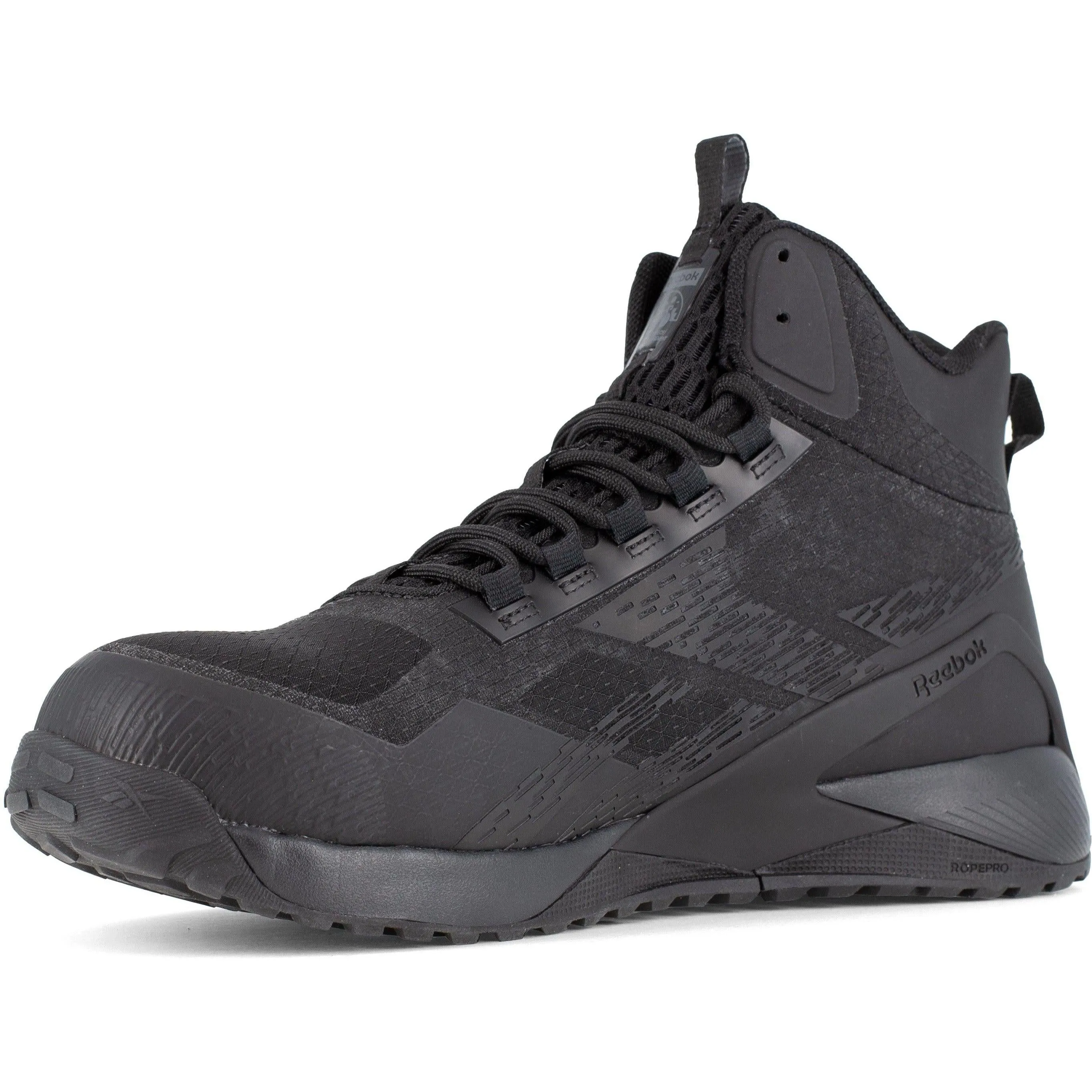 Reebok Men's Nano X1 Adventure Comp Toe Athletic Work Shoe- Black- RB3484