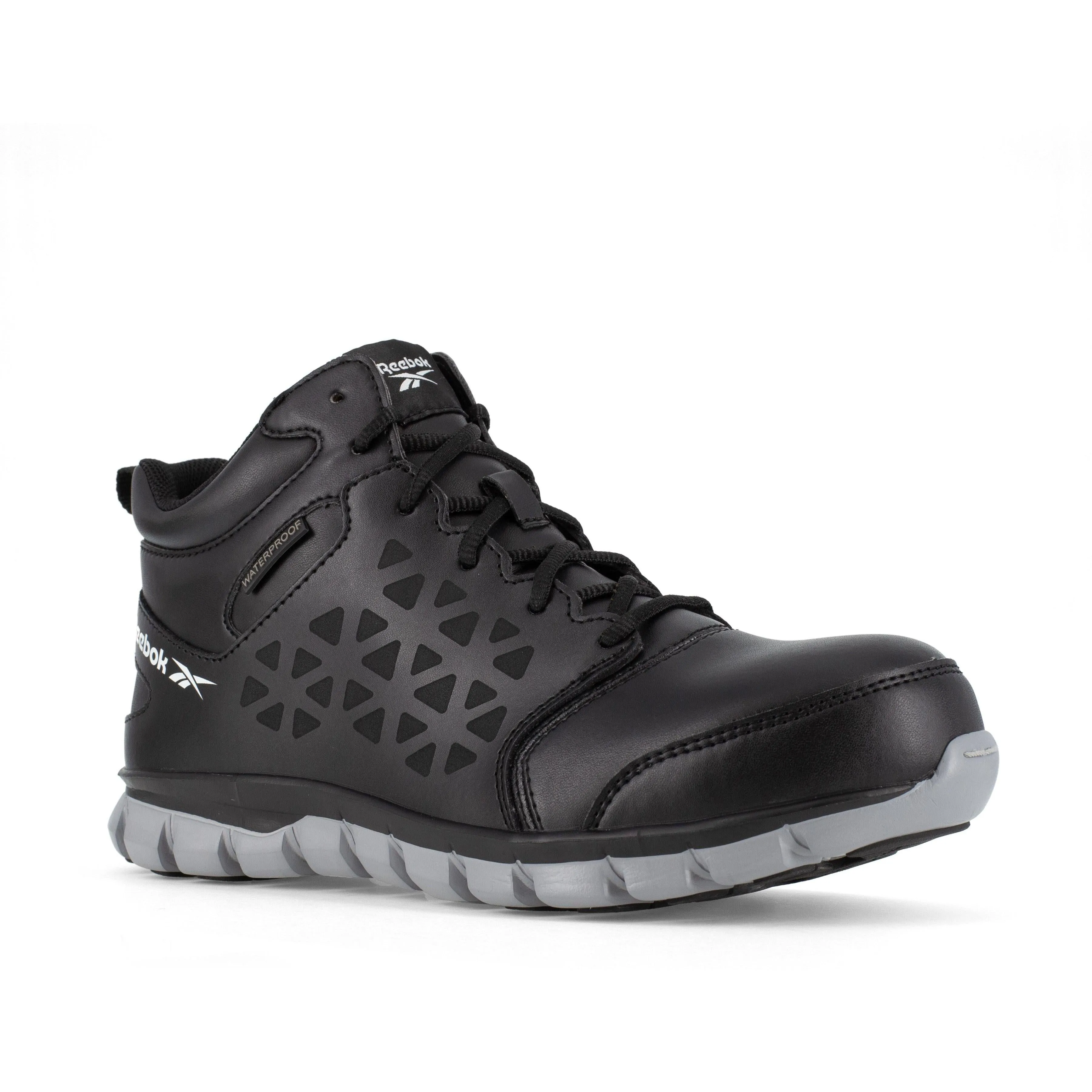 Reebok Men's Sublite Cushion Comp Toe Waterproof Athletic Work Shoe - Black - RB4144