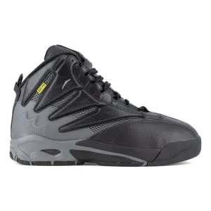 Reebok Mens The Blast Black/Dark Gray Leather MetGuard Work Shoes 9 M