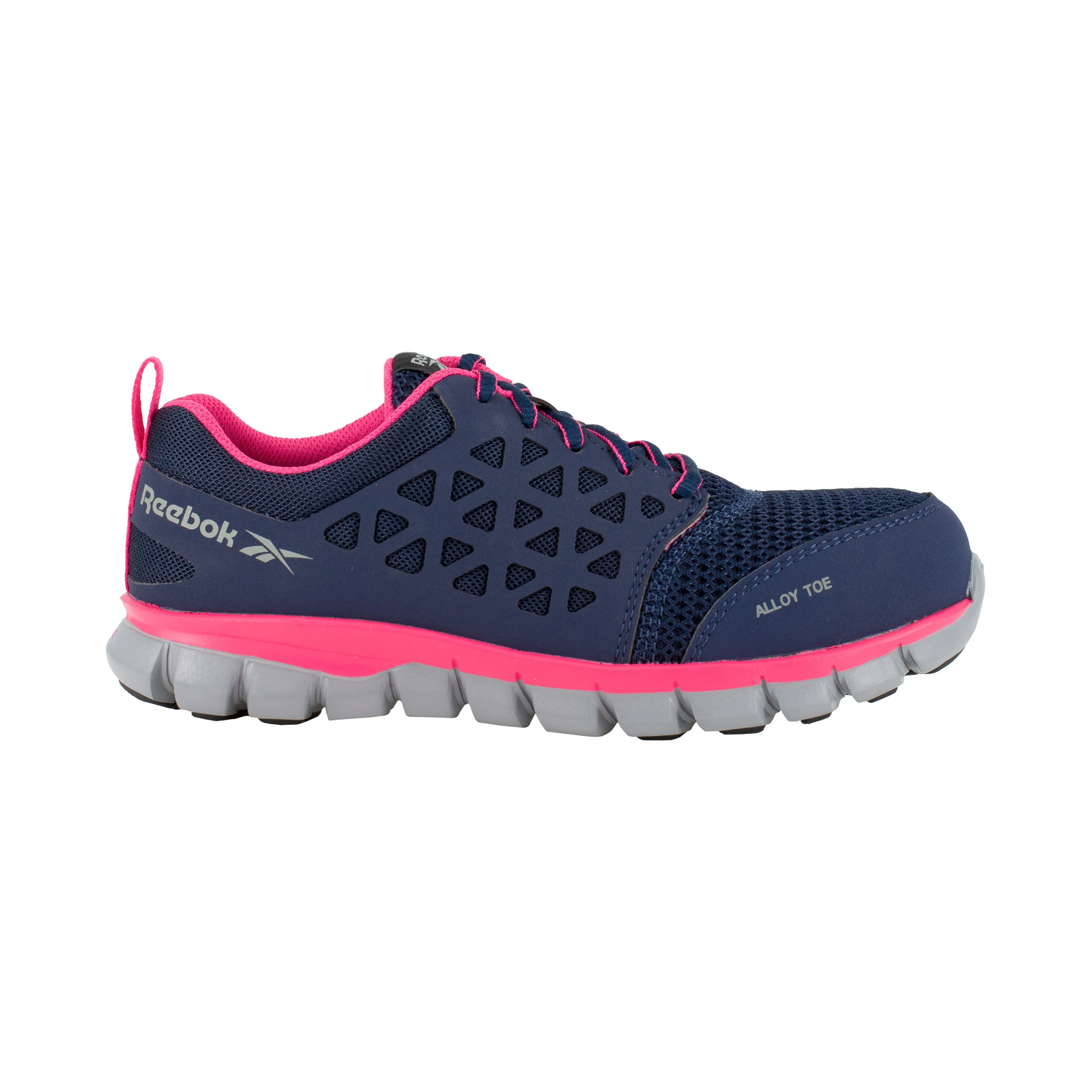 Reebok Women's Sublite Cushion Alloy Toe Athletic Work Shoe - Navy - RB046