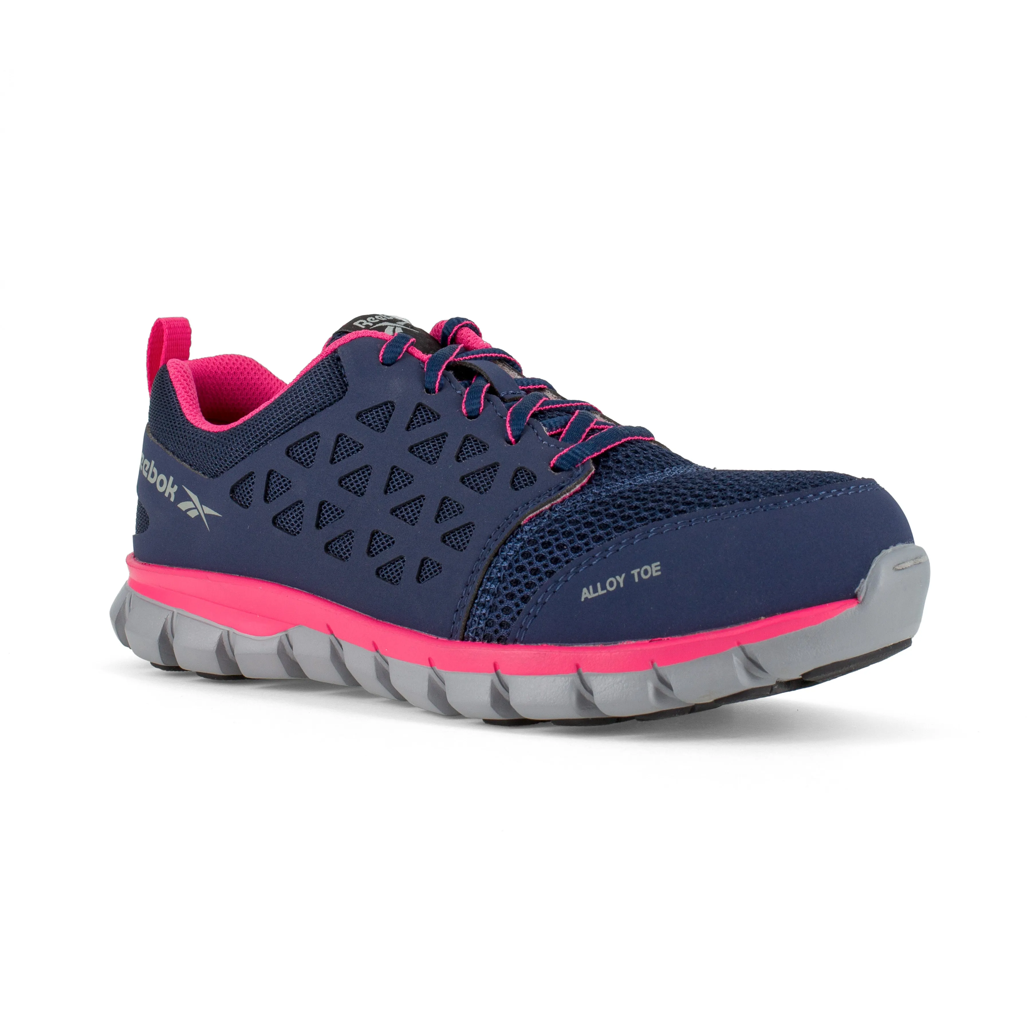 Reebok Women's Sublite Cushion Alloy Toe Athletic Work Shoe - Navy - RB046