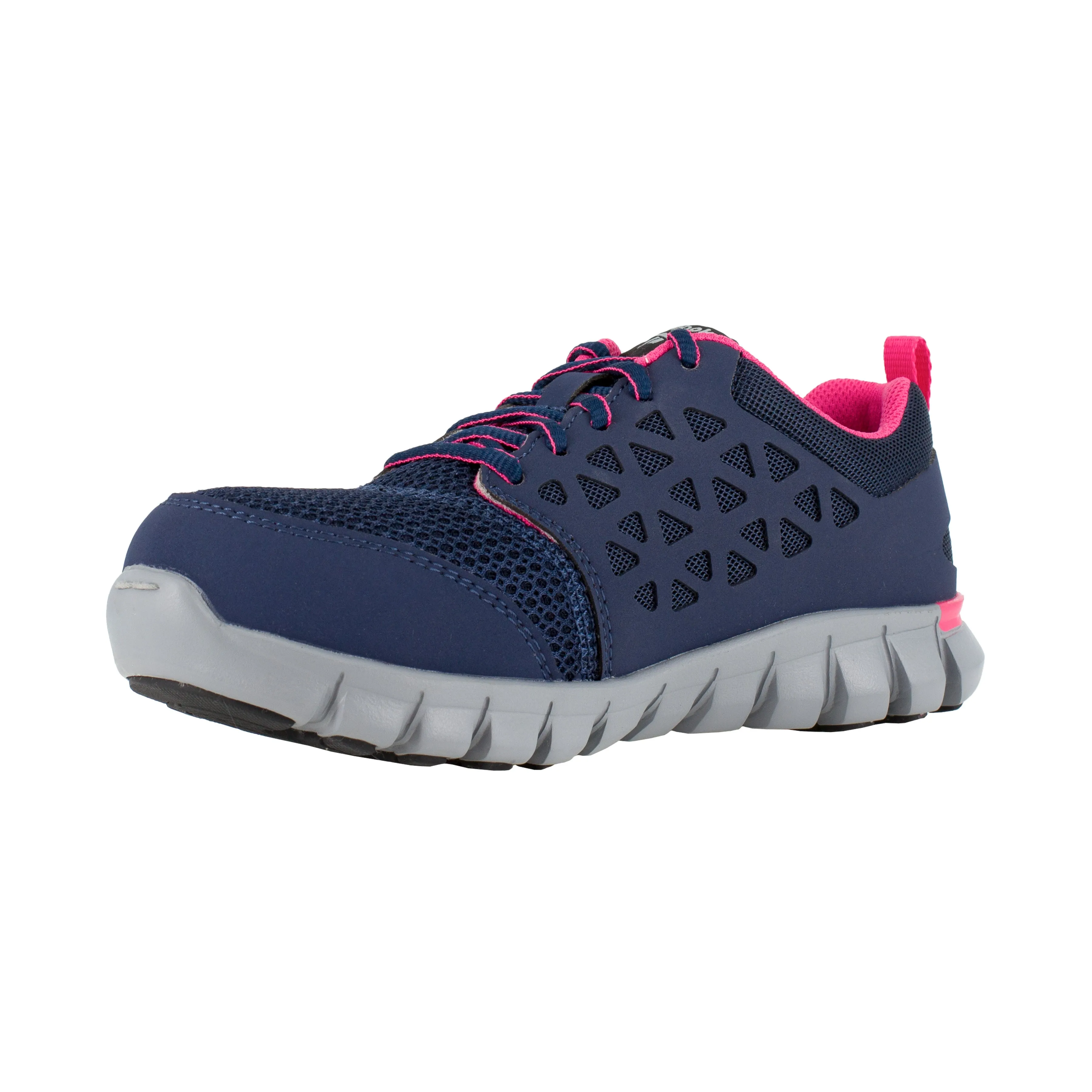 Reebok Women's Sublite Cushion Alloy Toe Athletic Work Shoe - Navy - RB046