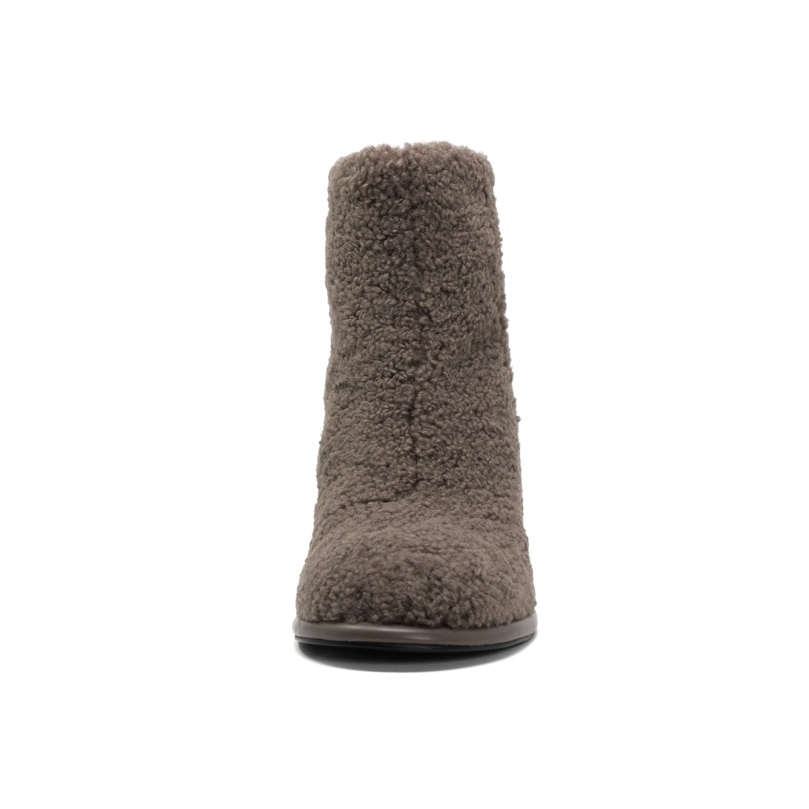 ROAM FUZZY BOOTIE TAUPE FAUX SHEARLING