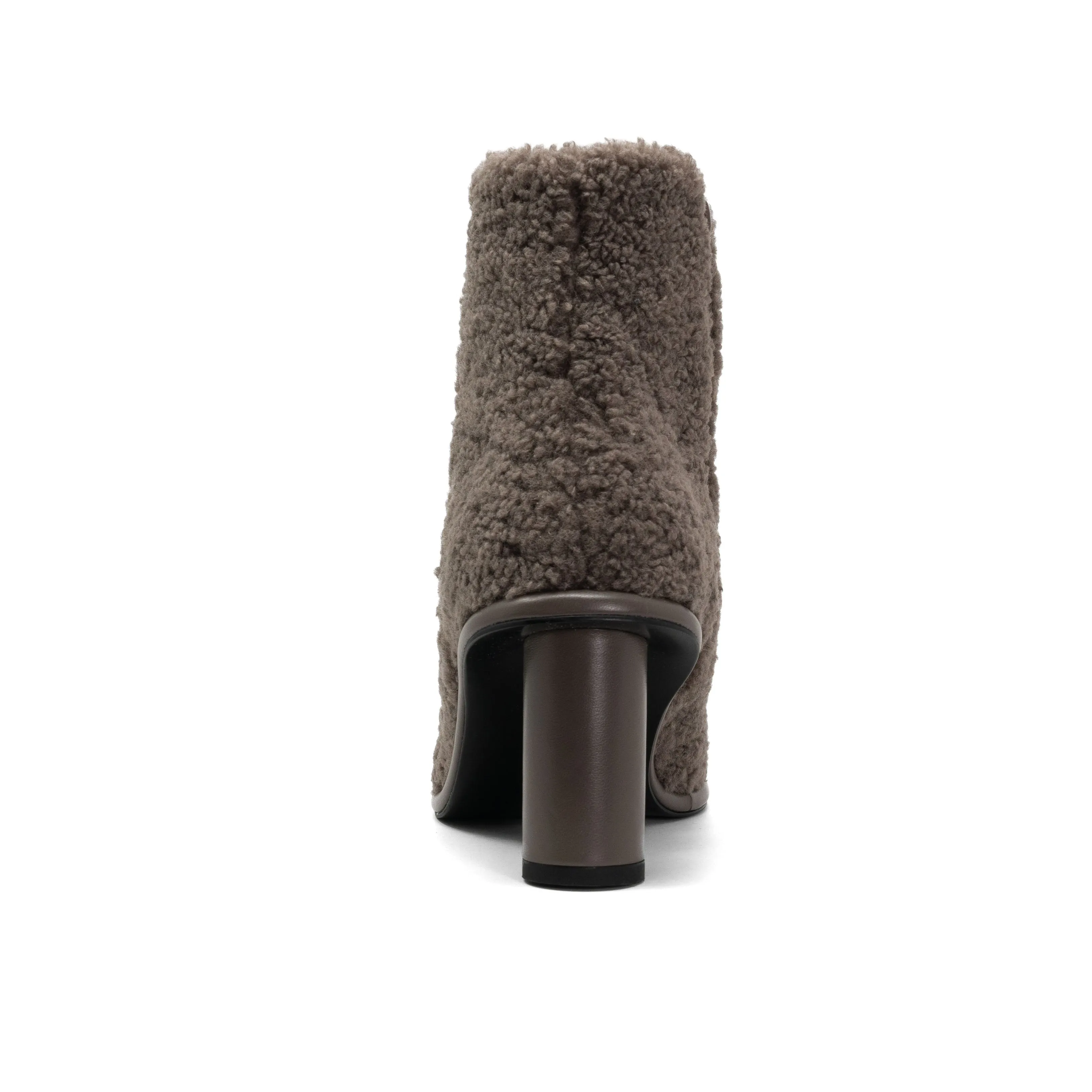 ROAM FUZZY BOOTIE TAUPE FAUX SHEARLING