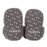 Robeez Sherpa Baby Booties in Grey Blue : Sizes 0/3 to 6/12M
