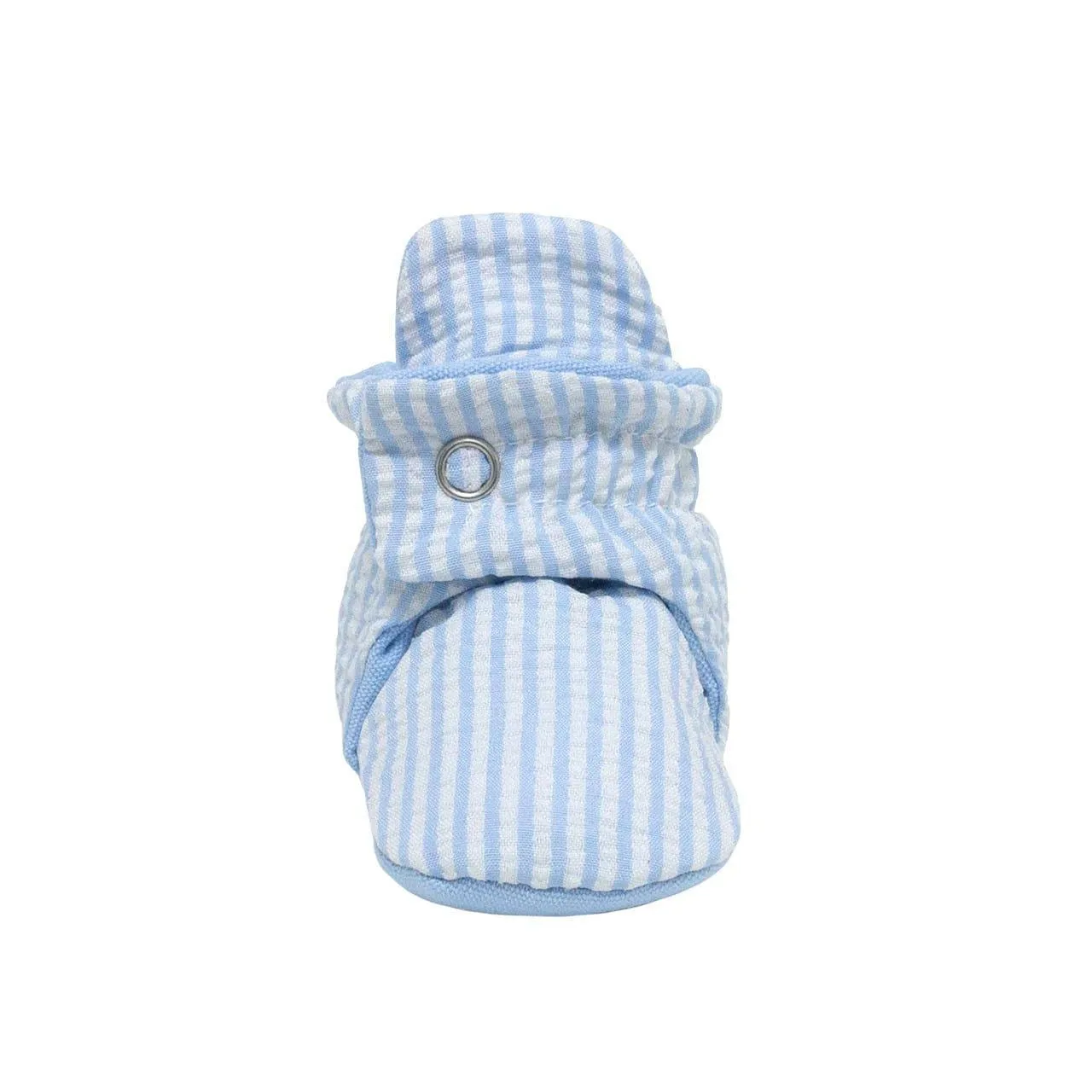 Robeez Snap Bootie-Seersucker Light Blue
