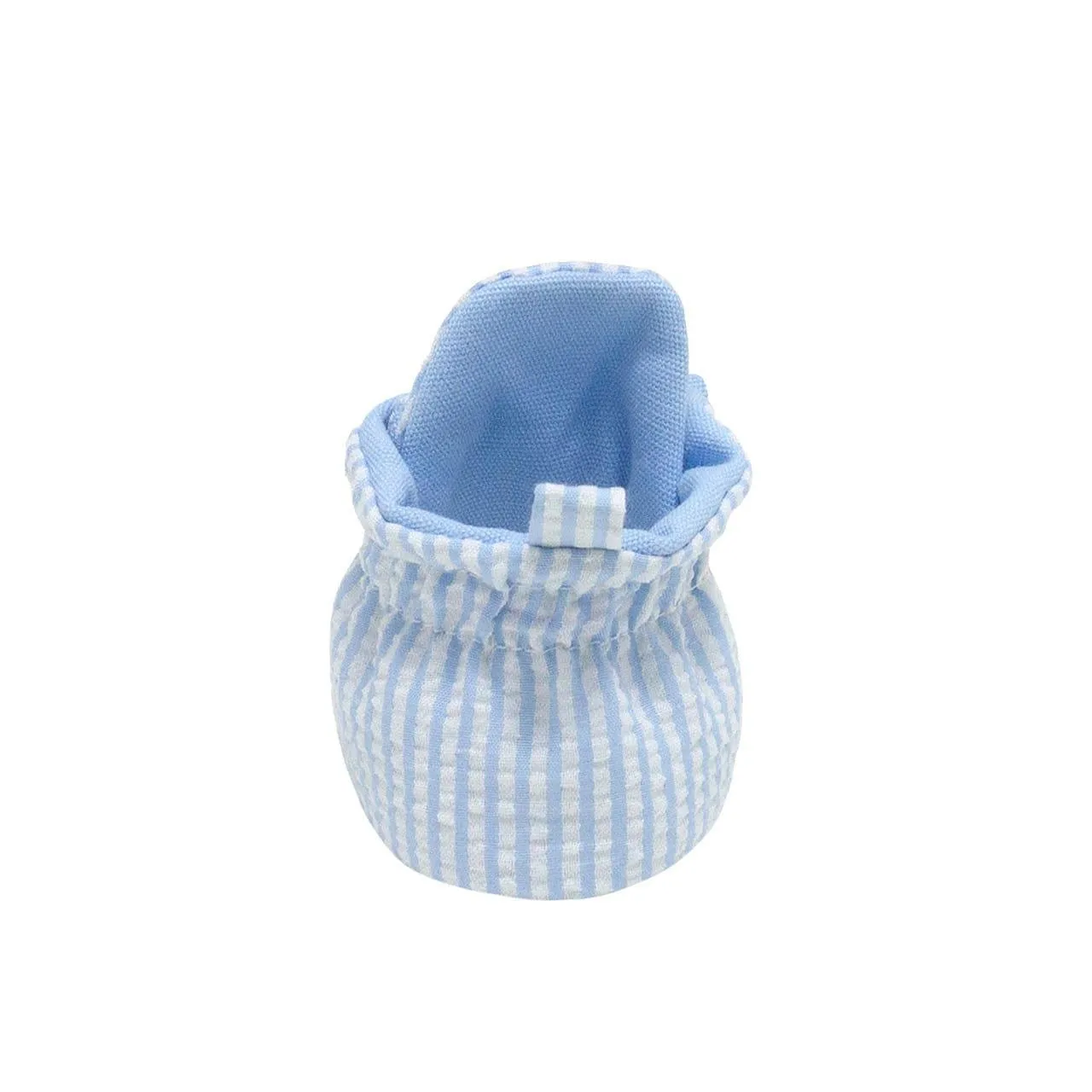 Robeez Snap Bootie-Seersucker Light Blue