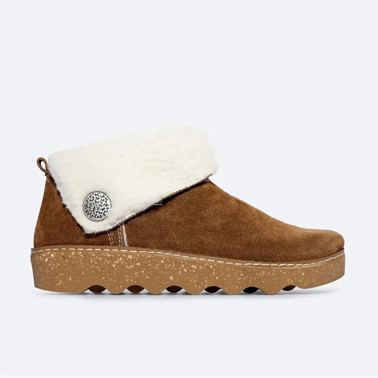 Rohde 6128-76 Womens Bootie Slippers Tan