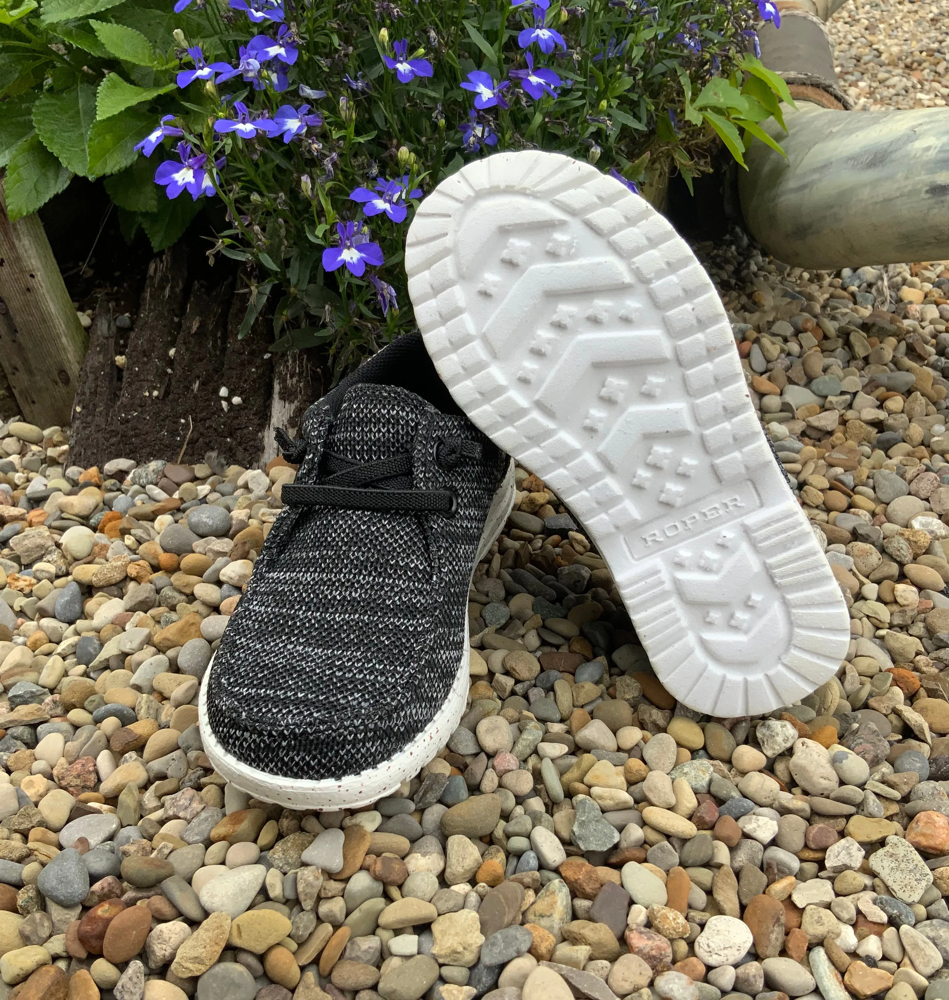 Roper Children/Youth Hang Loose Black Slip On Casual Shoe 1793-3113