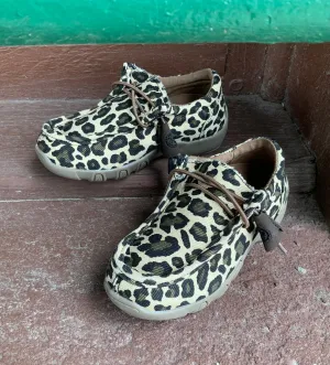 Roper Girl's Children’s Chillin' Leopard Canvas Slip On Casual Shoe 1791-2614