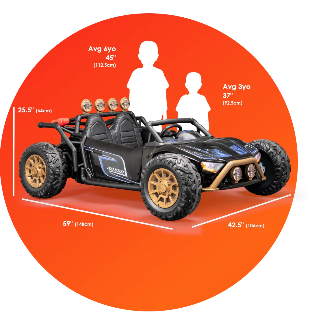 Rosso XDB Dune Buggy Outdoor Ride On 4 Wheeler For Kids | Pink | For 3-8 yrs old