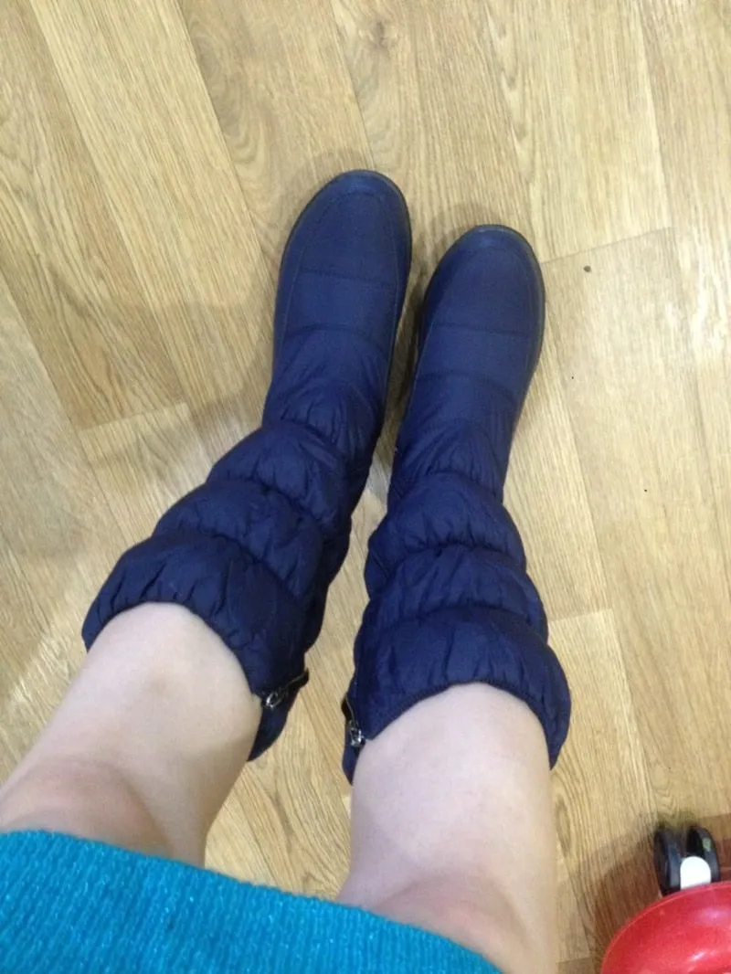 Round Toe Female Snow Boots Side Zipper Platforms
