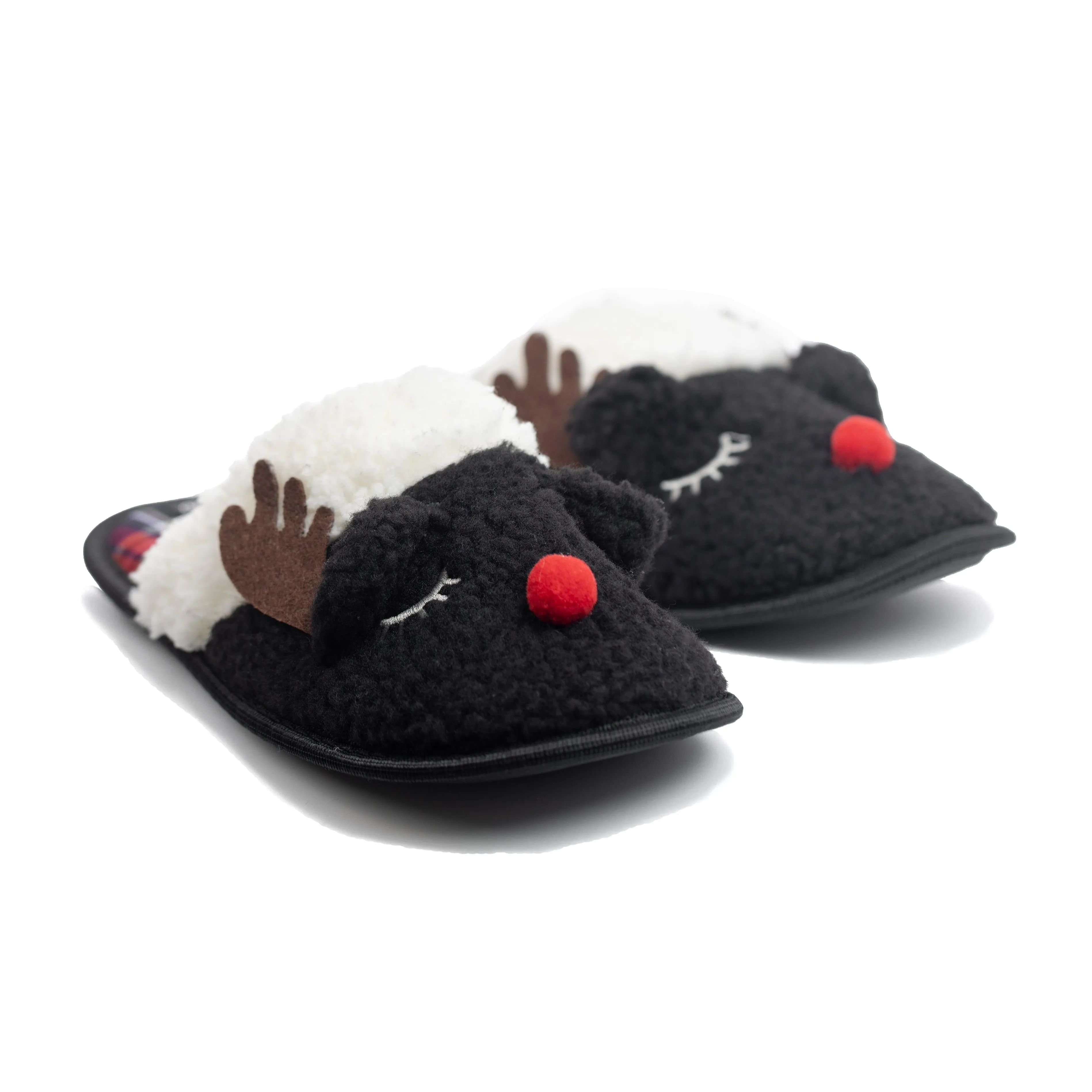 Rudolph - Plush Winter Slippers with Grip Sole, Perfect for Keeping Feet Warm While Cooking, Working, or Lounging at Home