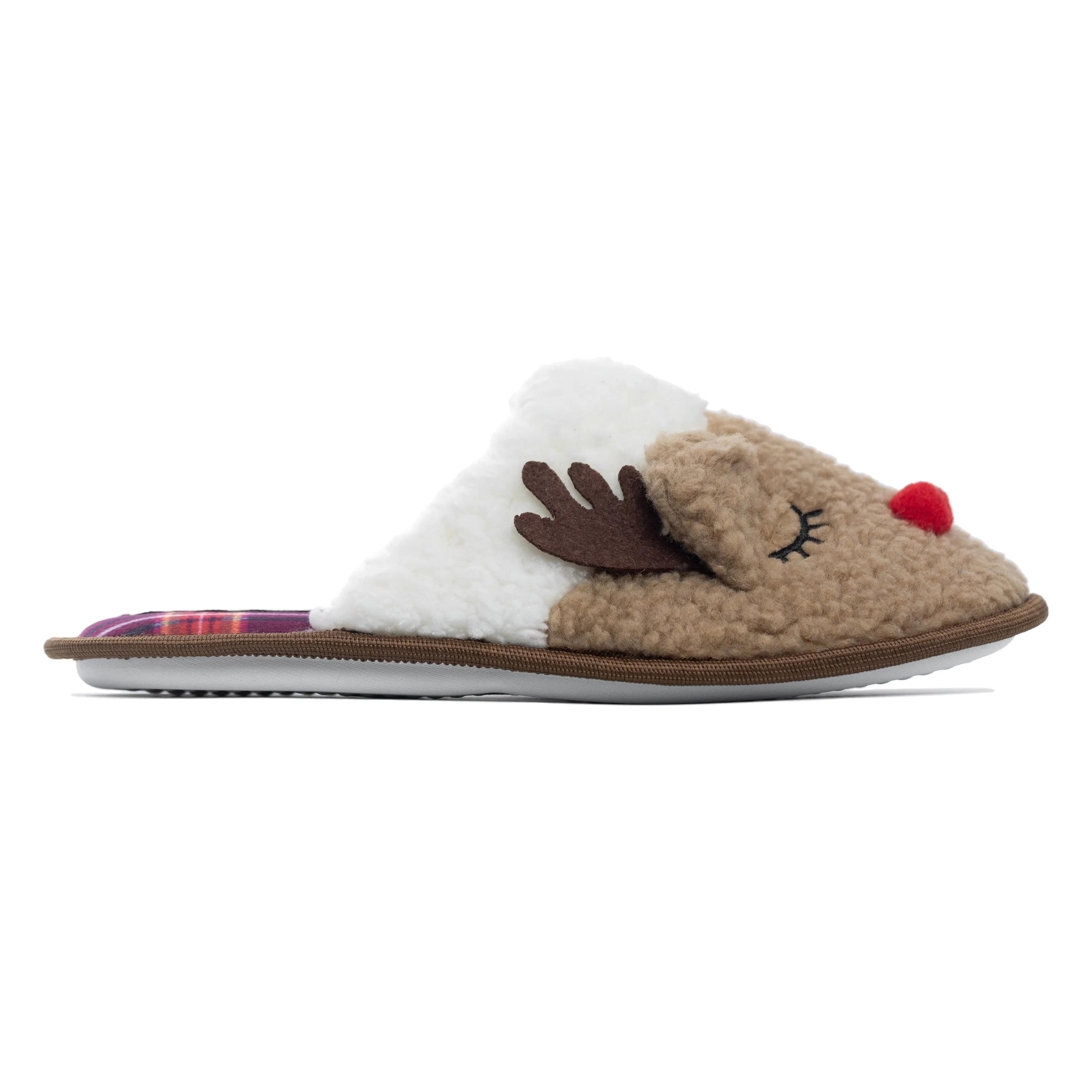 Rudolph - Plush Winter Slippers with Grip Sole, Perfect for Keeping Feet Warm While Cooking, Working, or Lounging at Home