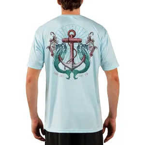SAND.SALT.SURF.SUN. Sailing Vintage Mermaid Ladies Men's UPF 50  UV Sun Protection Performance Short Sleeve T-Shirt