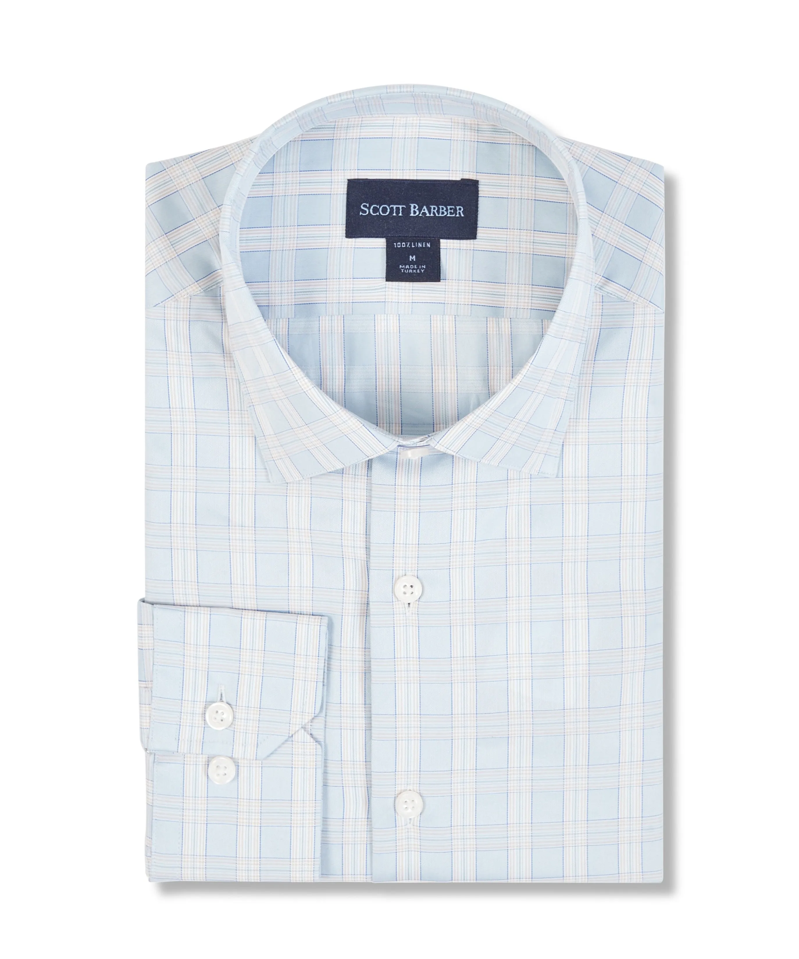 Sateen Shadow Plaid Sport Shirt in Sage