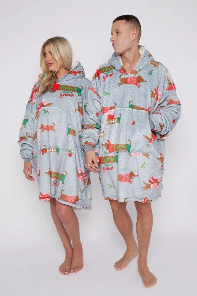 Seasonal Dachshund Through The Snow Hoodie