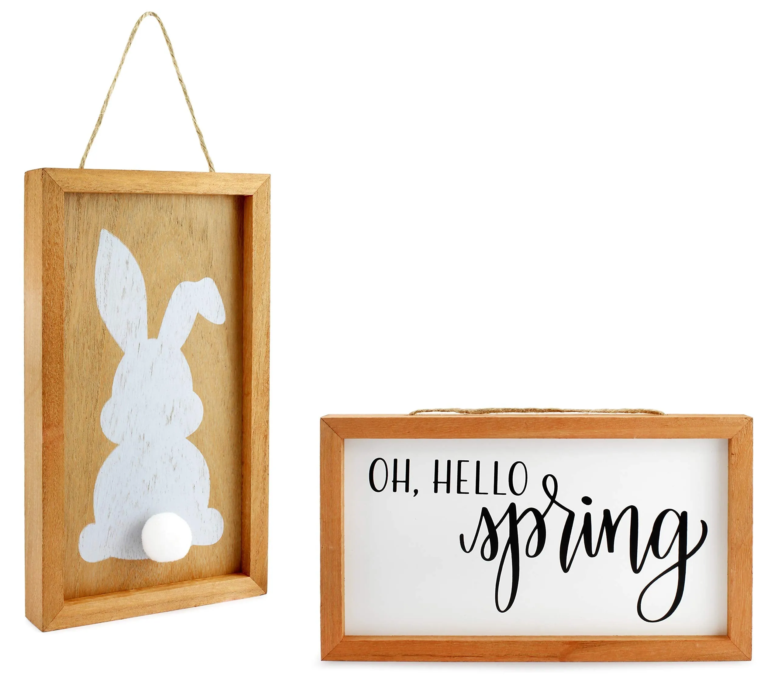 Seasonal Decor Theme Wood Signs (Set of 2)