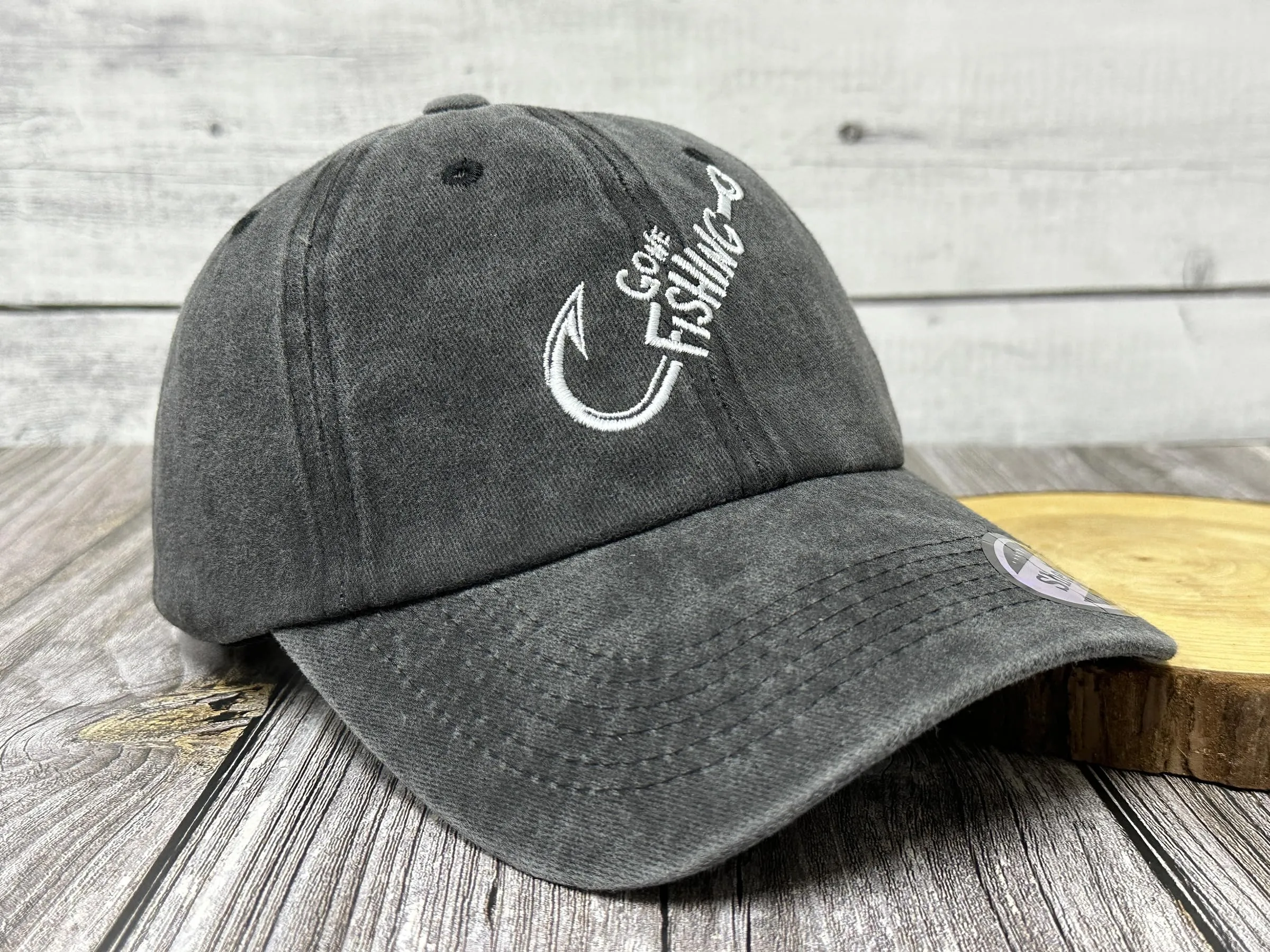 Shenbors Gone Fishing Hat for Men Women Kids, Gift for Mom Dad Papa Grandpa, Embroidered Outdoor Adjustable Snapback Trucker Hats