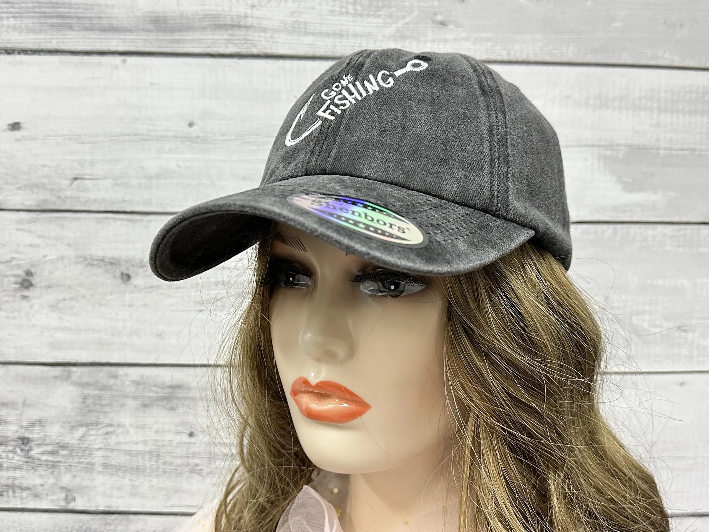Shenbors Gone Fishing Hat for Men Women Kids, Gift for Mom Dad Papa Grandpa, Embroidered Outdoor Adjustable Snapback Trucker Hats