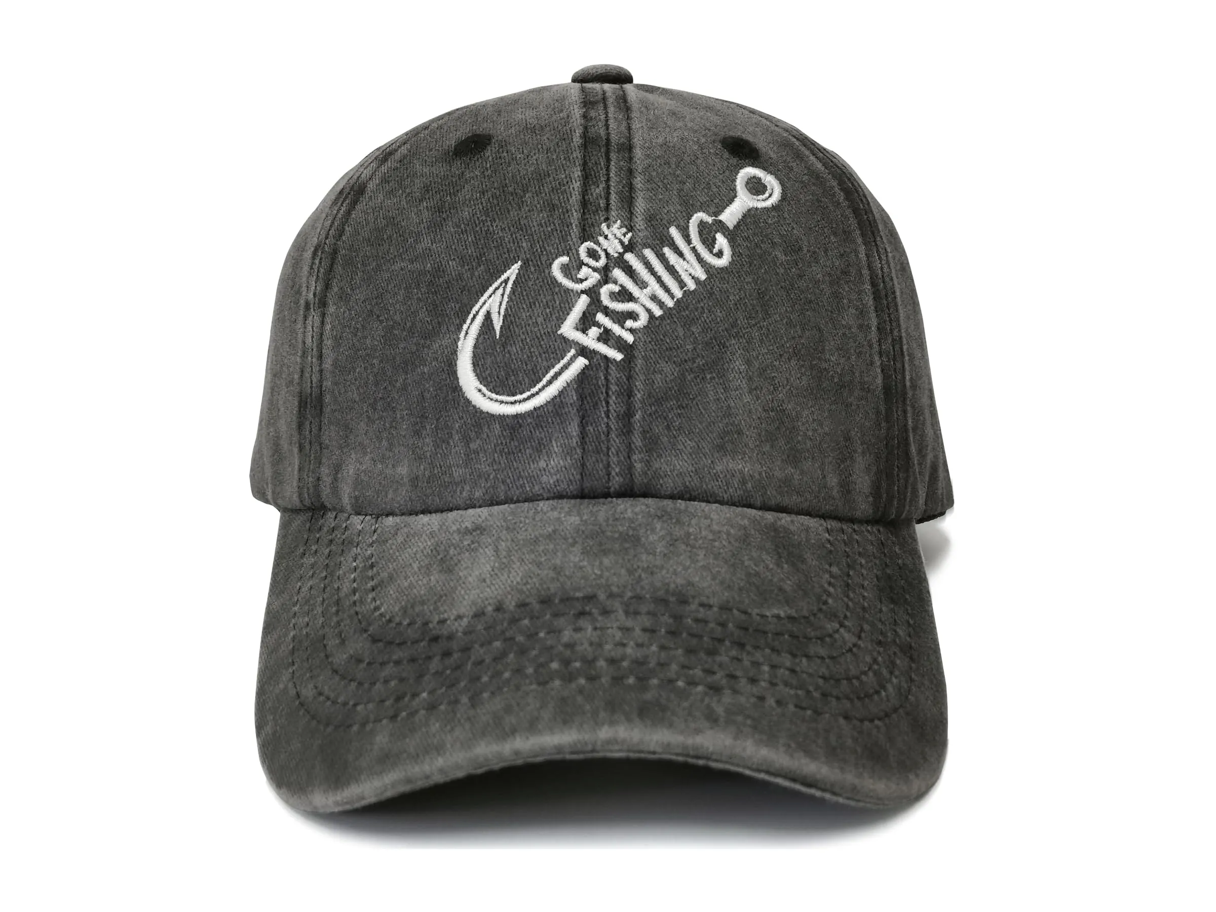 Shenbors Gone Fishing Hat for Men Women Kids, Gift for Mom Dad Papa Grandpa, Embroidered Outdoor Adjustable Snapback Trucker Hats