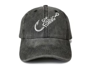 Shenbors Gone Fishing Hat for Men Women Kids, Gift for Mom Dad Papa Grandpa, Embroidered Outdoor Adjustable Snapback Trucker Hats