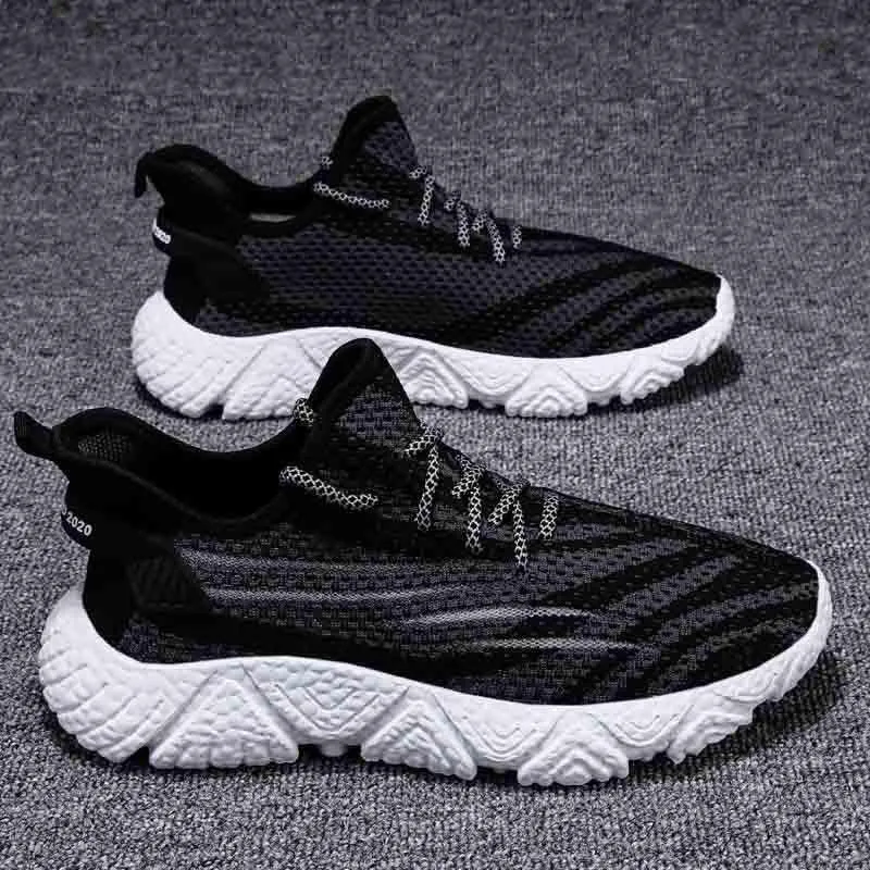 Size 39-44 Fashion Summer Men Mesh Sneakers Low-top Running Basketball Shoes Outdoor Non-slip Shockproof Letter Shoes