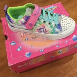 Sketchers Twinkle Toes stormy brights big kids 1.5