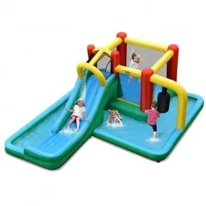 Slide Water Park Climbing Bouncer Pendulum Chunnel Game without Air-blower - Col