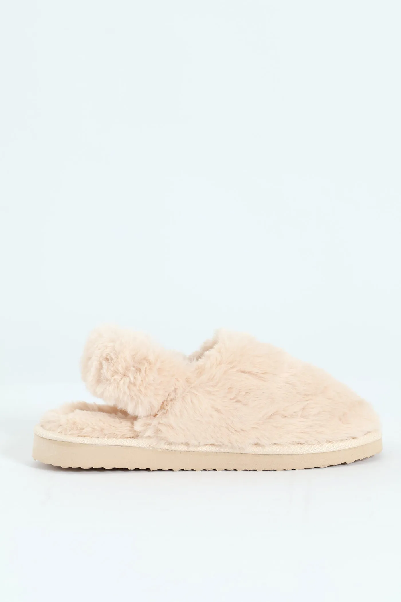 Slingback Closed Toe Slipper - Stone