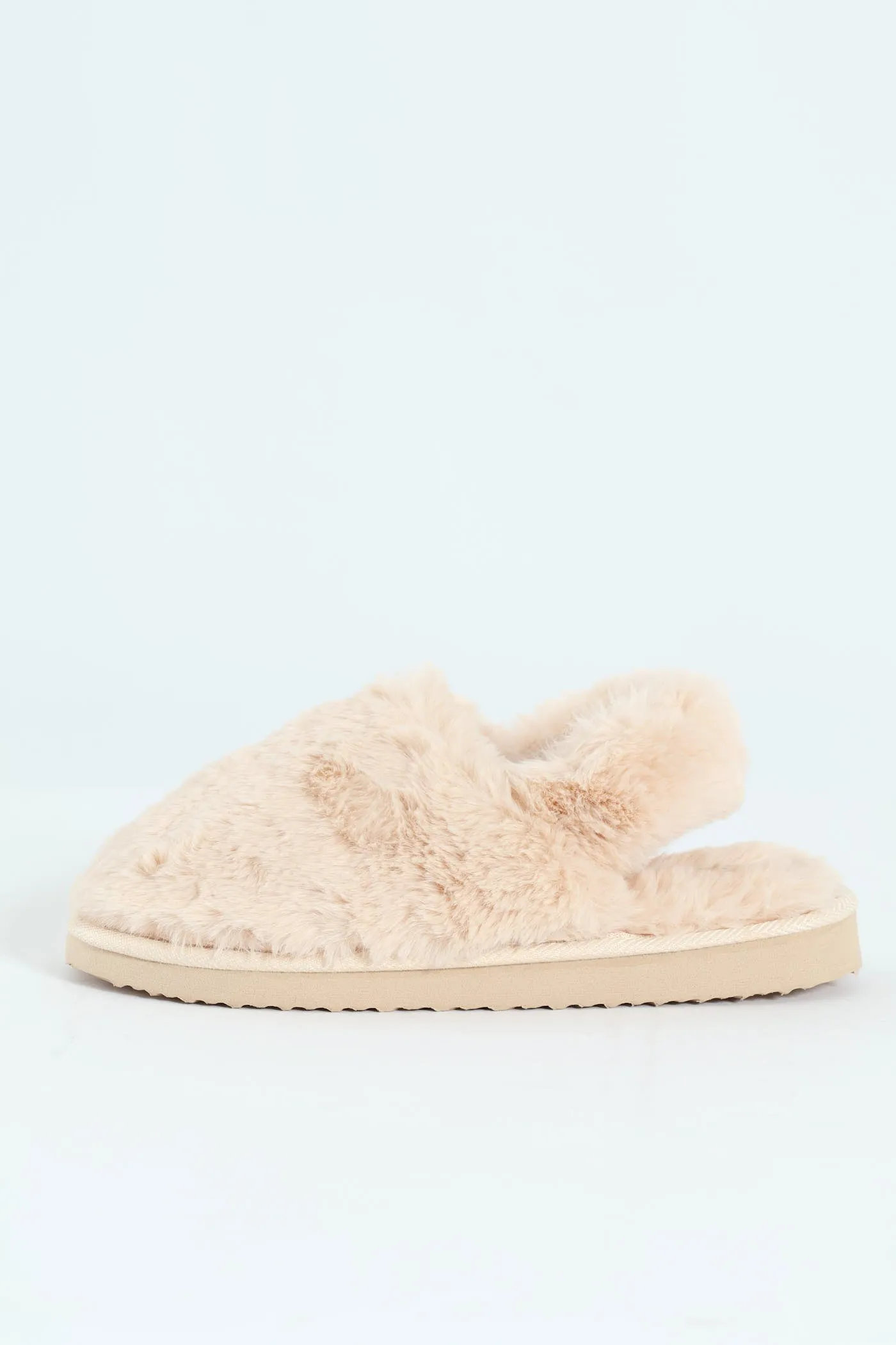 Slingback Closed Toe Slipper - Stone