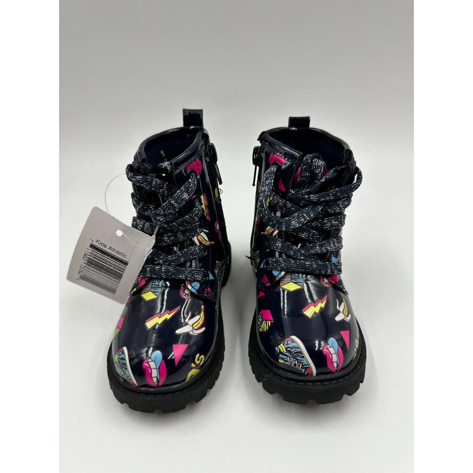 Small Kid Size 7, '90s Themed Rain Boots