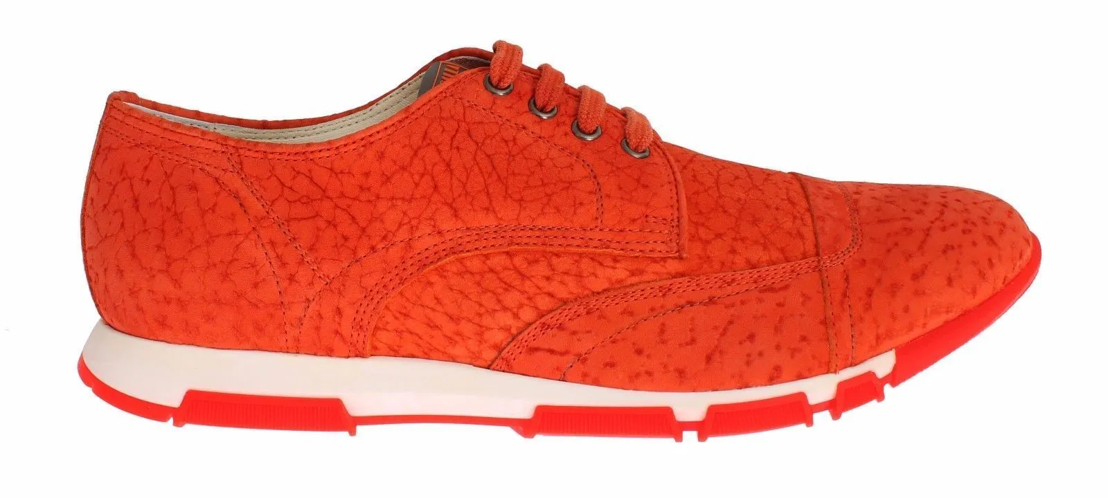 Sneaker Shoes Orange Leather Sport Casual