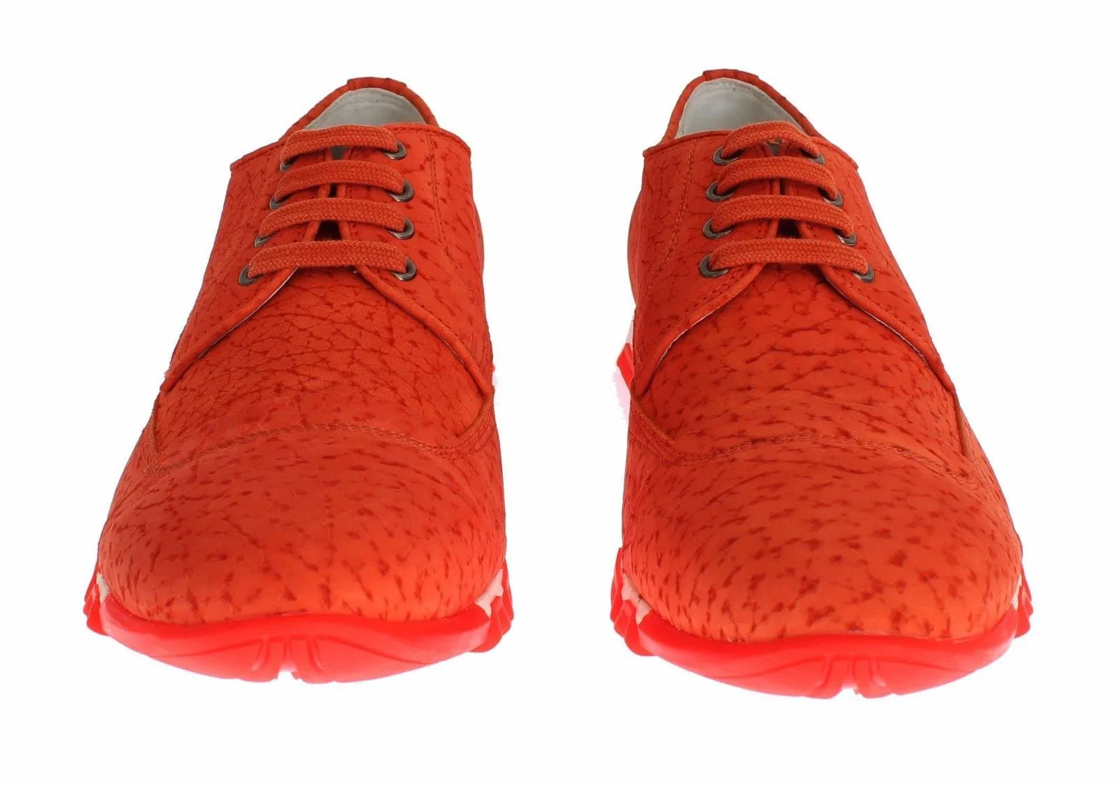 Sneaker Shoes Orange Leather Sport Casual