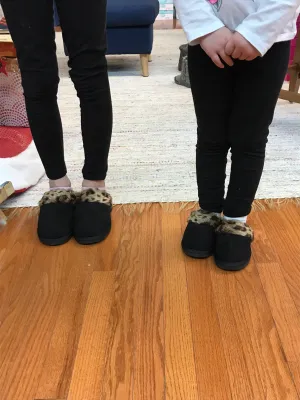 Snooze Leopard Slippers in Mommy & Me Sizes