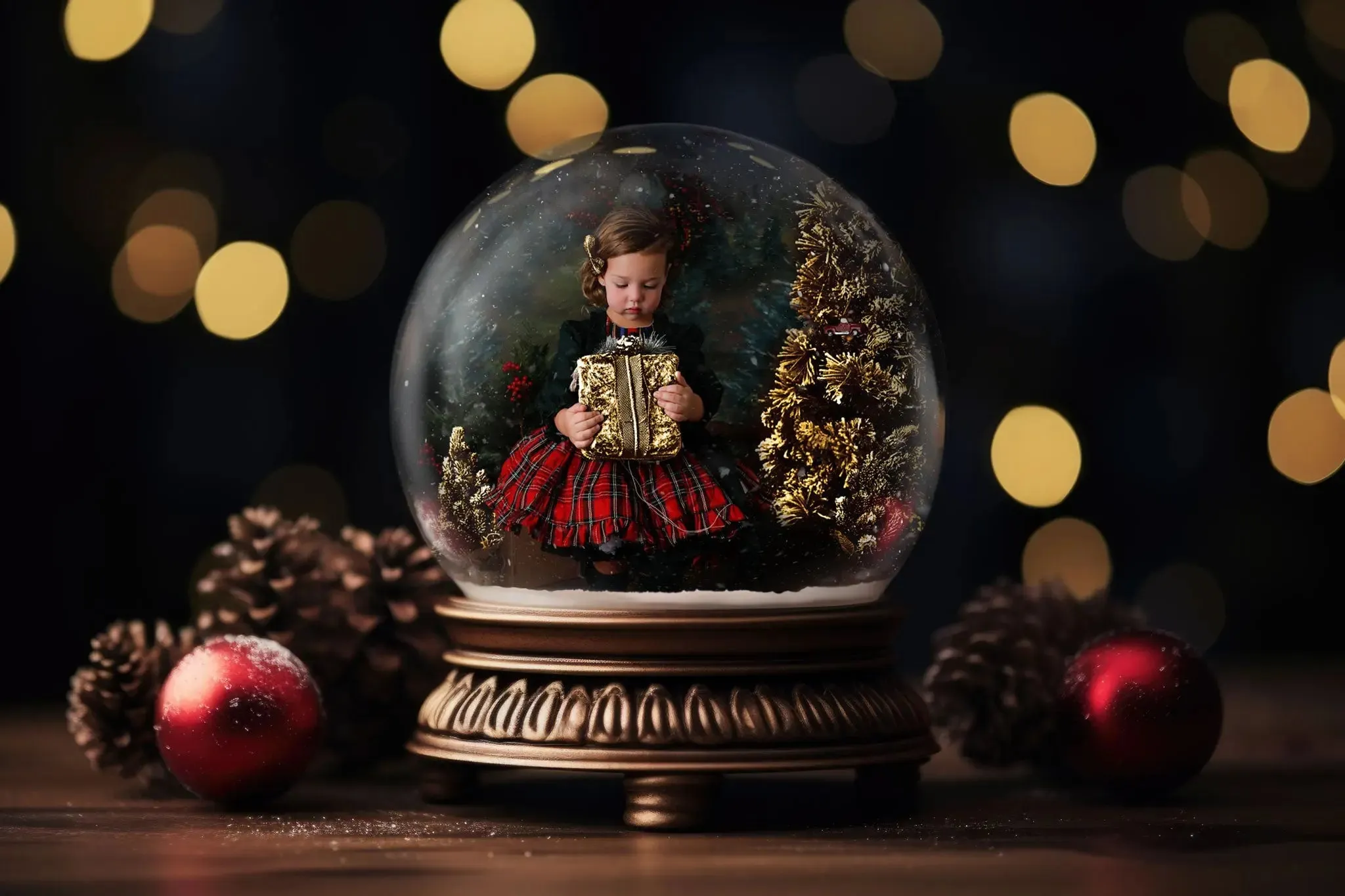 Snow Globe Christmas Digital Backgrounds V1