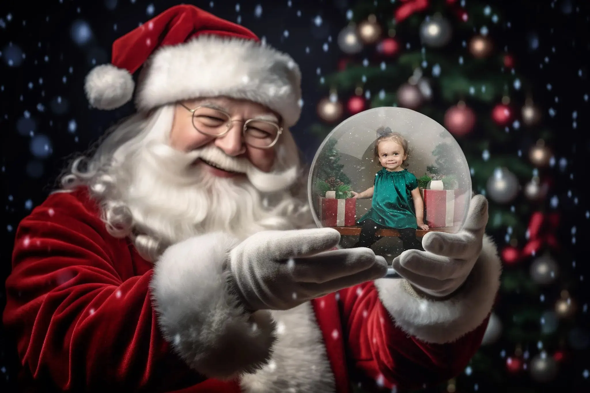 Snow Globe Christmas Digital Backgrounds V1