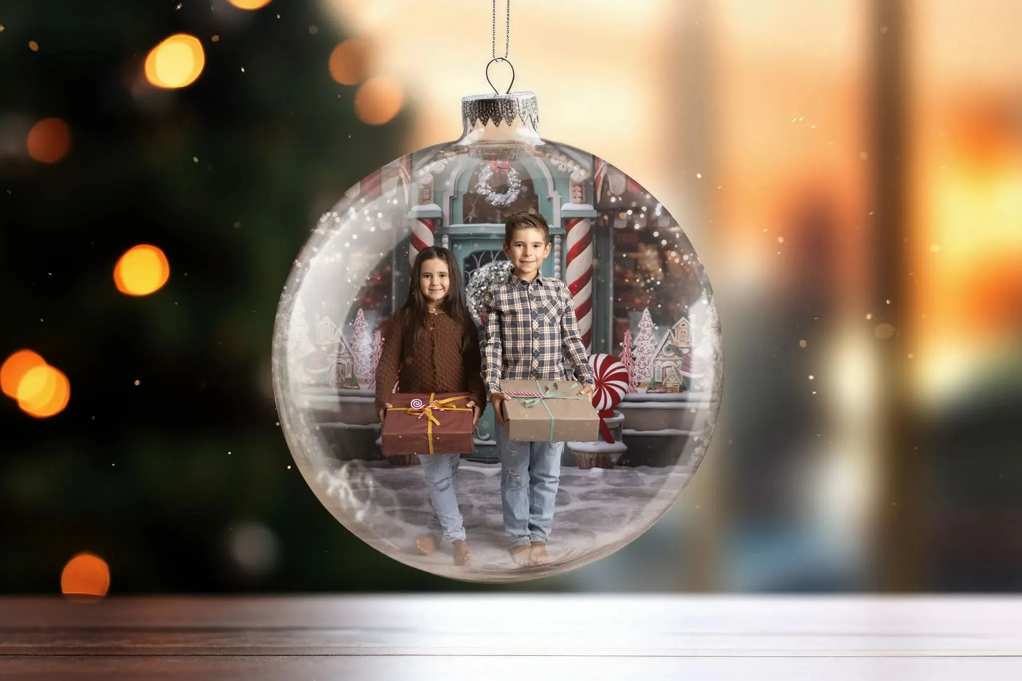 Snow Globe Christmas Digital Backgrounds V1